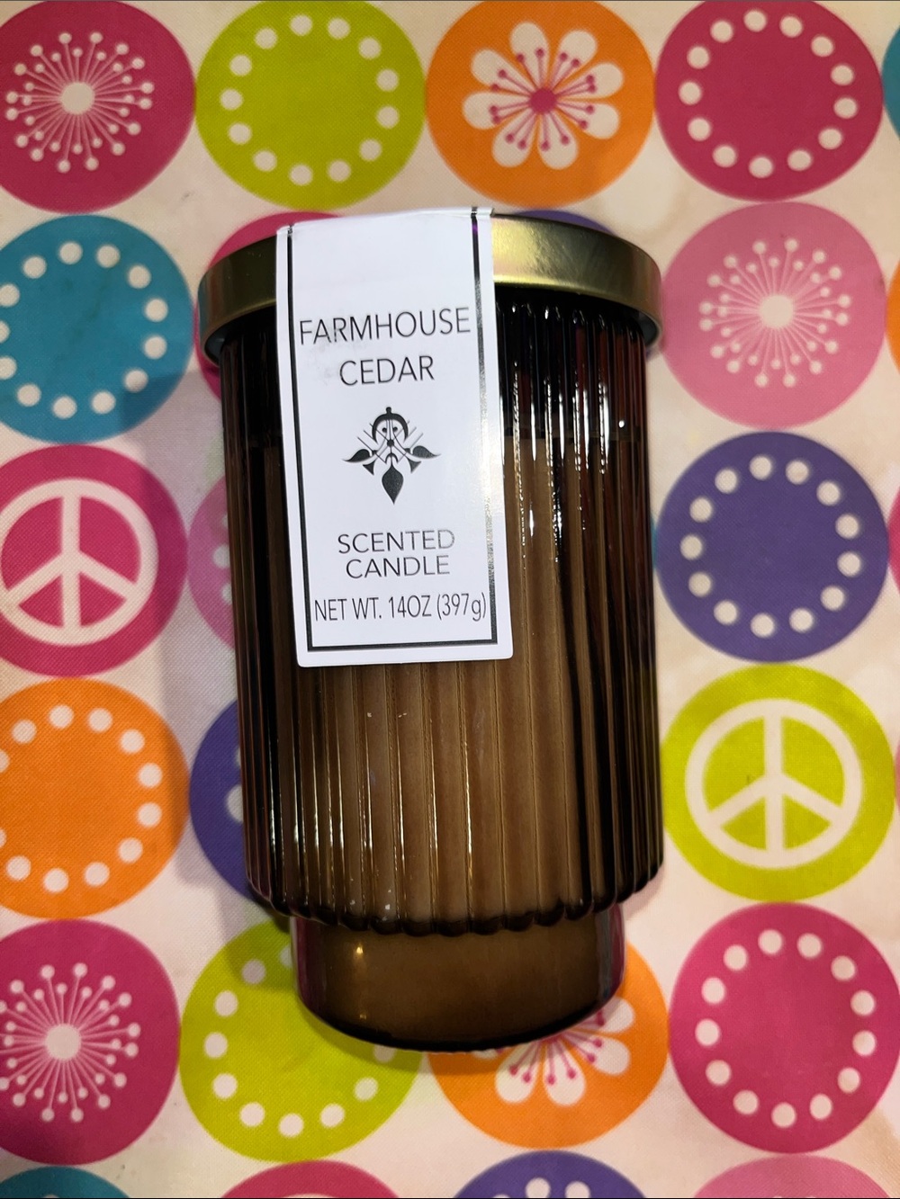 Target Farmhouse Cedar Scented Candle in Brown Glass Jar